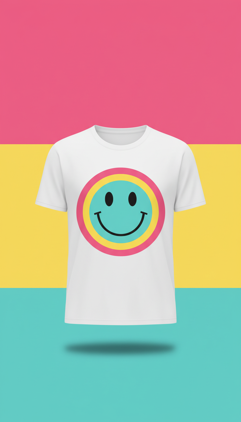 Meme Mint Smiley Graphic T-Shirt