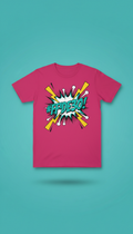 Electric Pink Comic Graphic T-Shirt